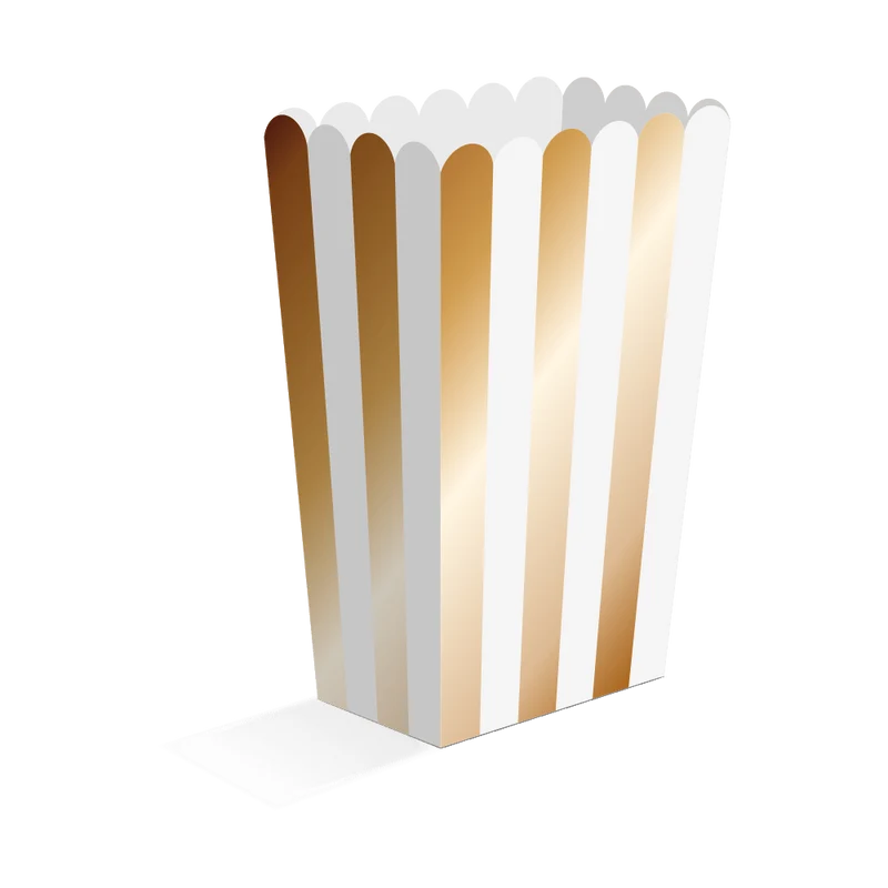 Gouden Popcorn Bakjes 13,5cm 8st