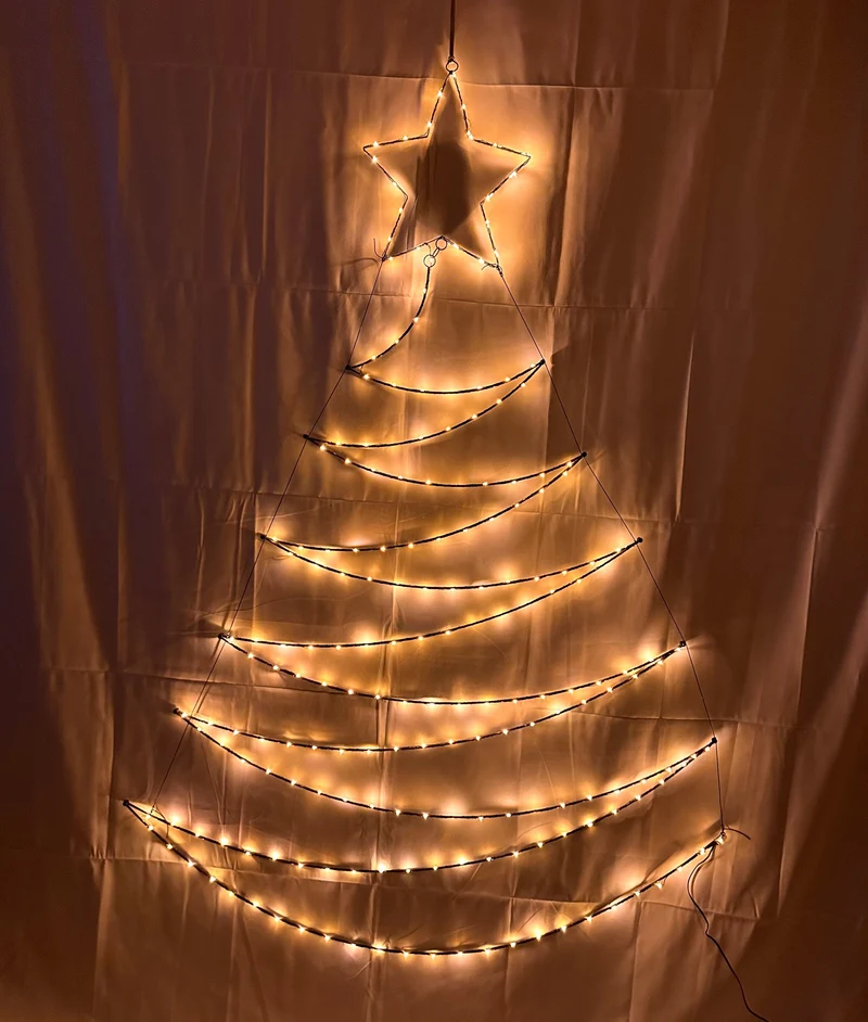 Outdoor Verlichte kerstboom klassiek warm groot