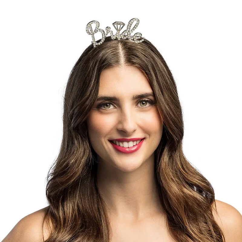 Metalen diadeem 'Bride' diamant