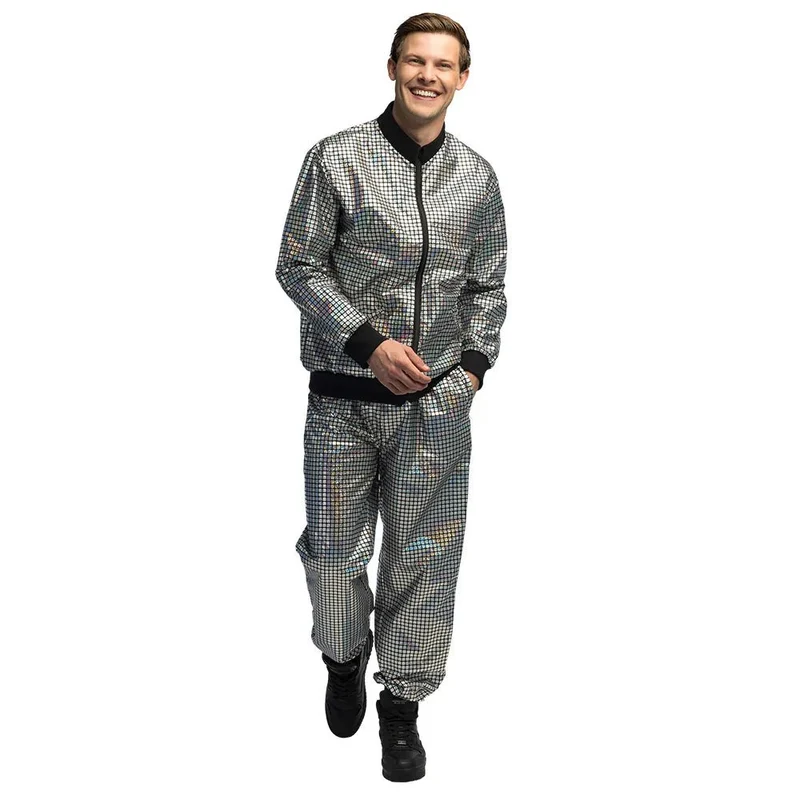 Trainingspak Disco diamond dude zilver