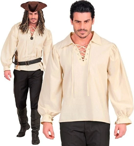 BEIGE HISTORISCH KARAKTER SHIRT