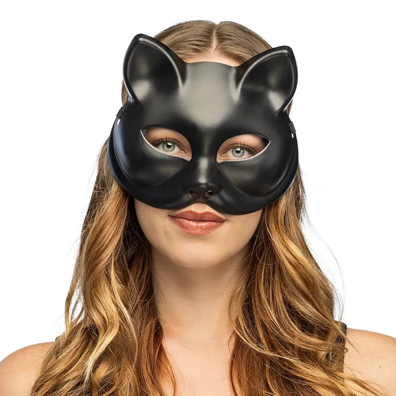 Halfmasker Kitty zwart