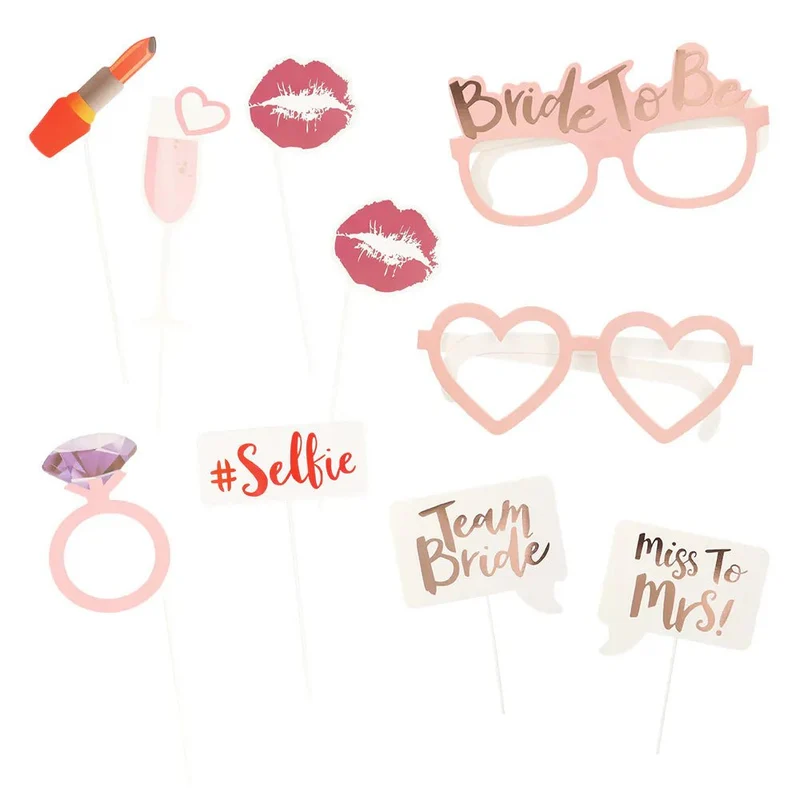 Set 10 photo props Bride to be