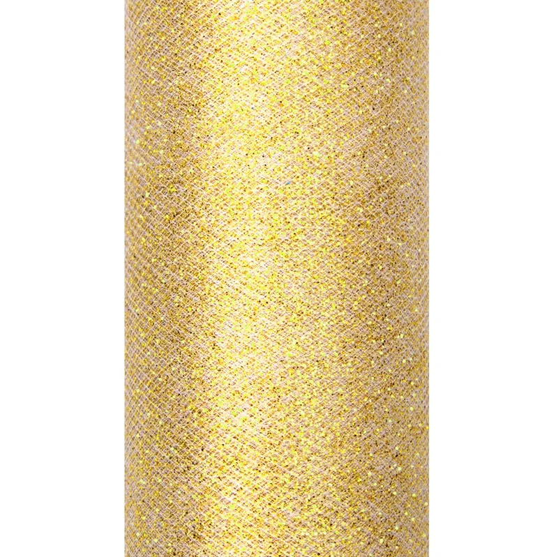 Gouden Tule Rol Glitter 15cm 9m