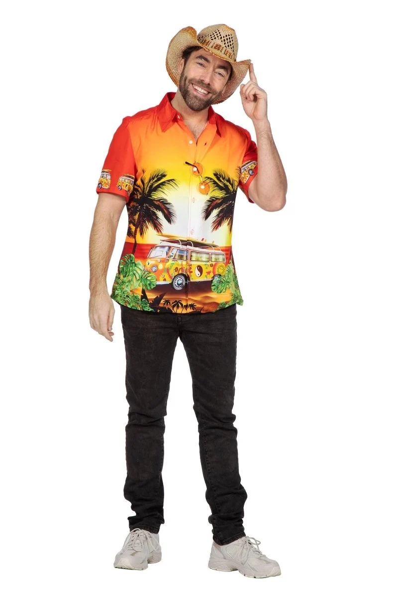 Hawaii Blouse Oranje Heren