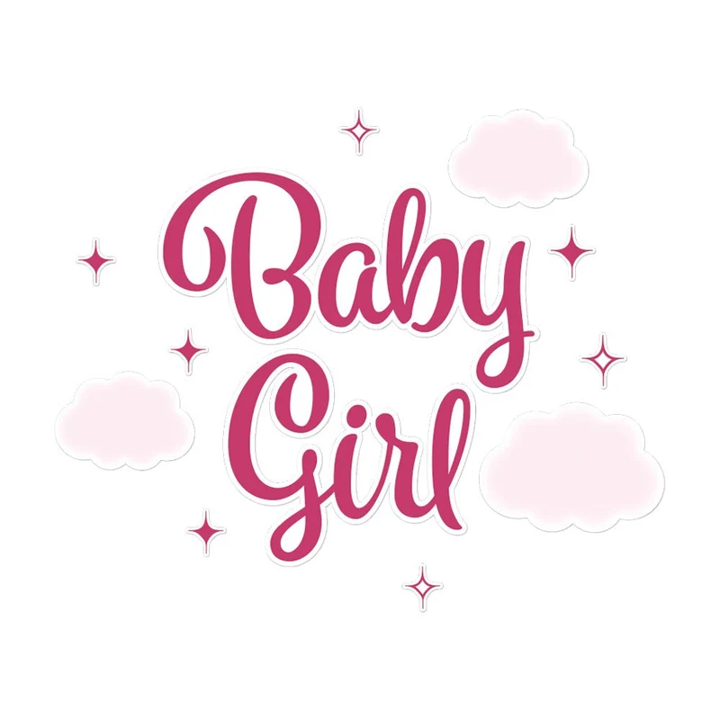 Roze Raamsticker Baby Girl 1,5m