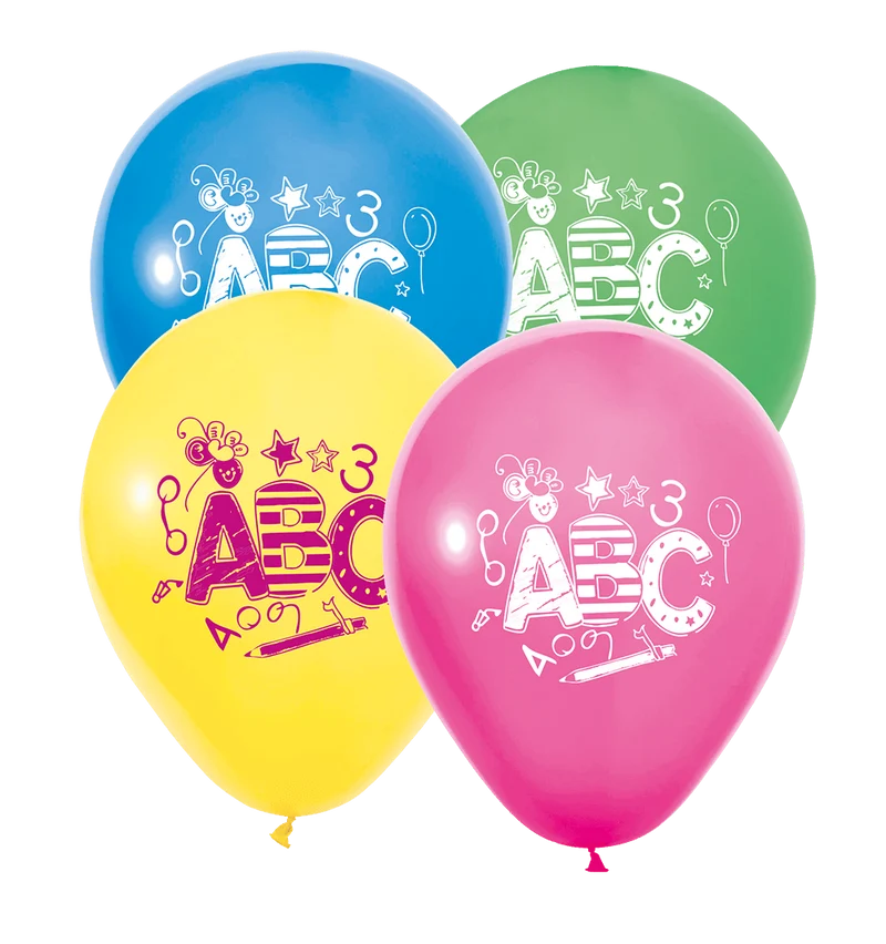 Back To School Ballonnen Gekleurd Abc 30cm
