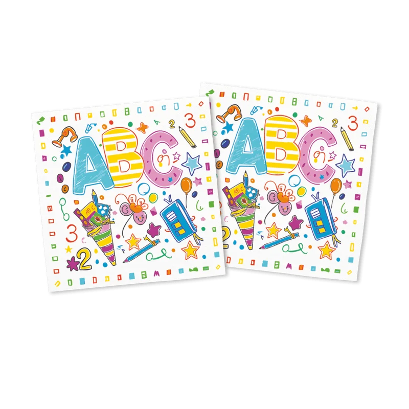 Back To School Servetten Abc 33cm 20st