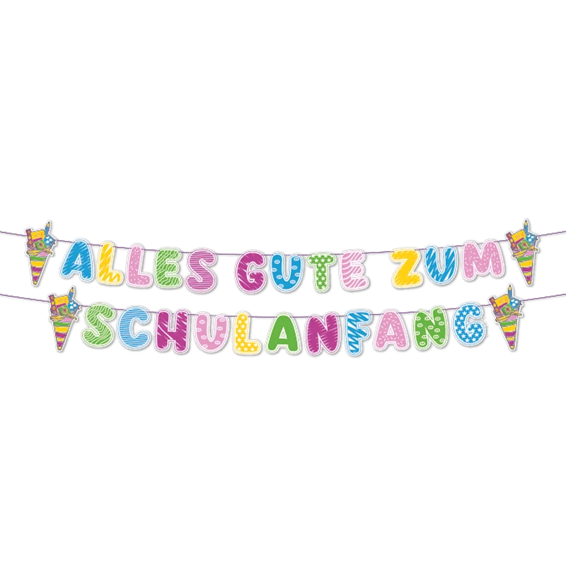 Gekleurde Letterslinger Alles Gute Zum Schulanfang Abc 1,5m