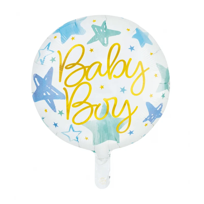 Blauw Gouden Helium Ballon Baby Boy 46cm