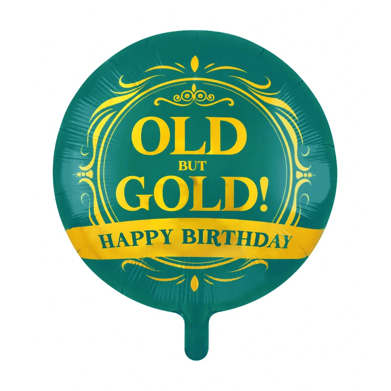 Groene Helium Ballon Old But Gold Leeg 45cm