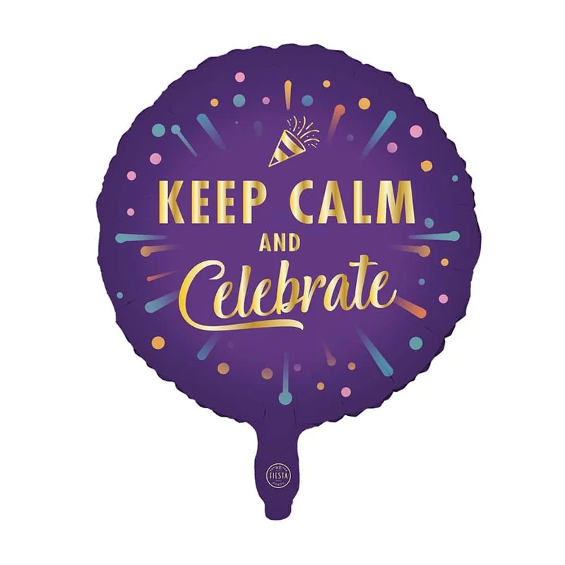 Paarse Helium Ballon Celebrate Leeg 45cm