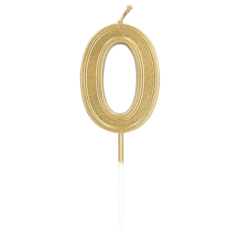 0 Jaar Kaars Goud 4,2cm