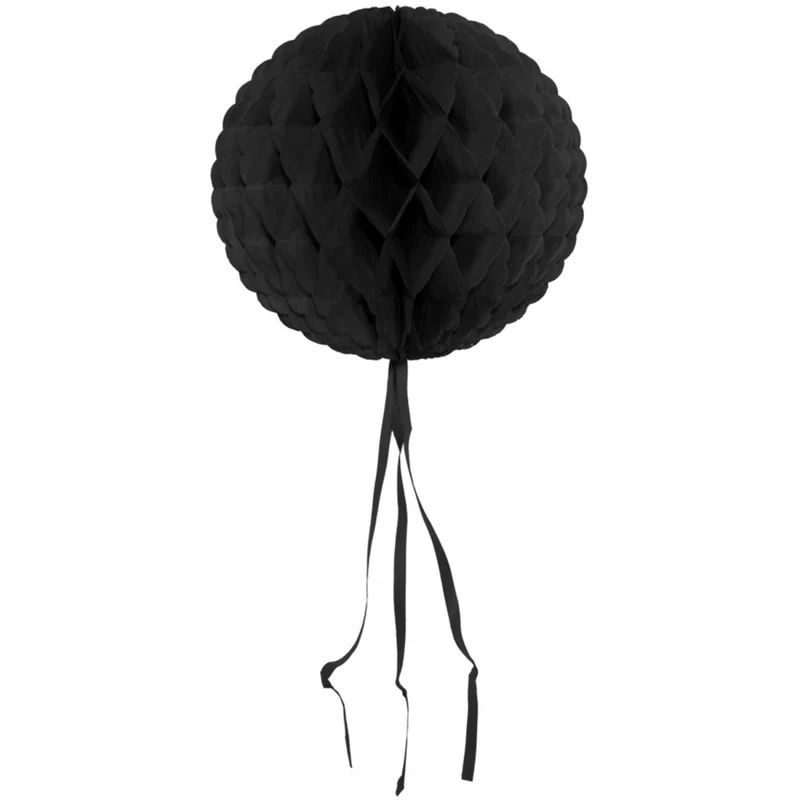 Honeycomb Bal Zwart Franje 30cm