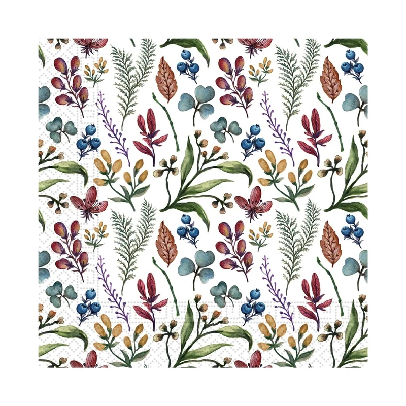 Gekleurde Servetten Herbs 25cm 20st