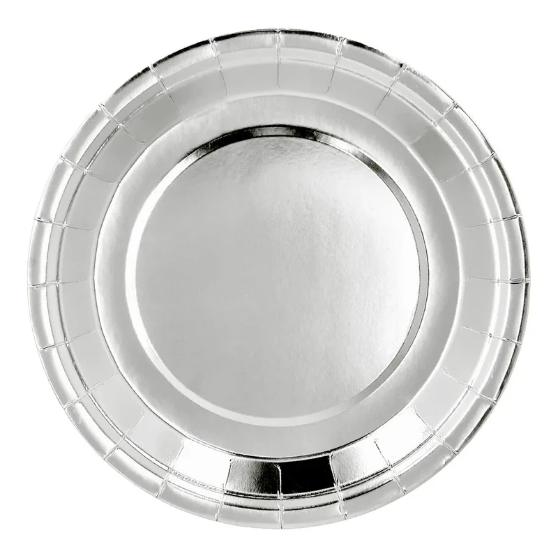 Zilveren Borden Karton 23cm 6st