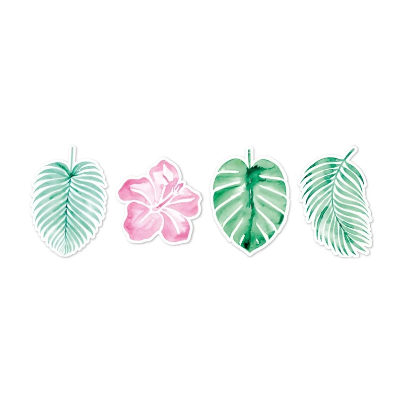 Groen Roze Nep Bloem Bladeren