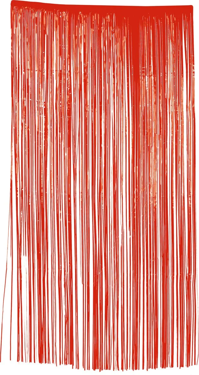 Rood Deurgordijn Plastic 2m