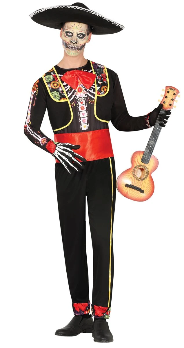 Dia De Los Muertos Kostuum Heren 4 delig