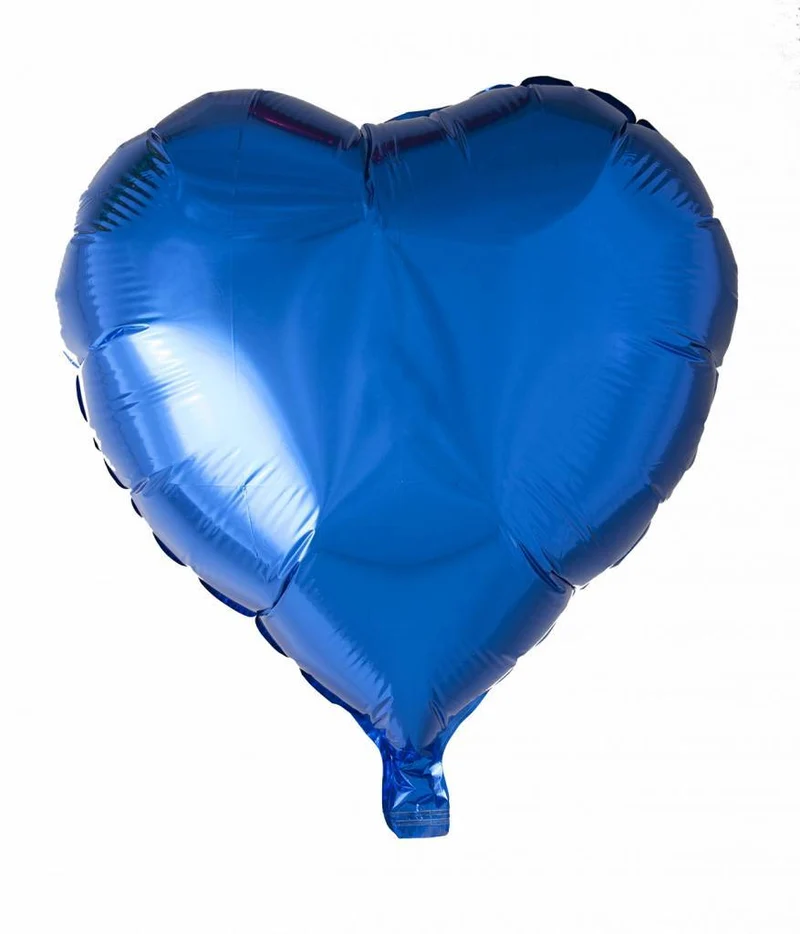 Helium Ballon Hart Blauw 46cm leeg