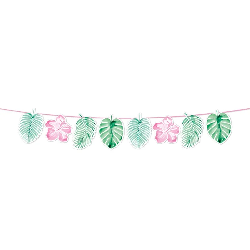 Hawaii Slinger Groen Roze Bladeren