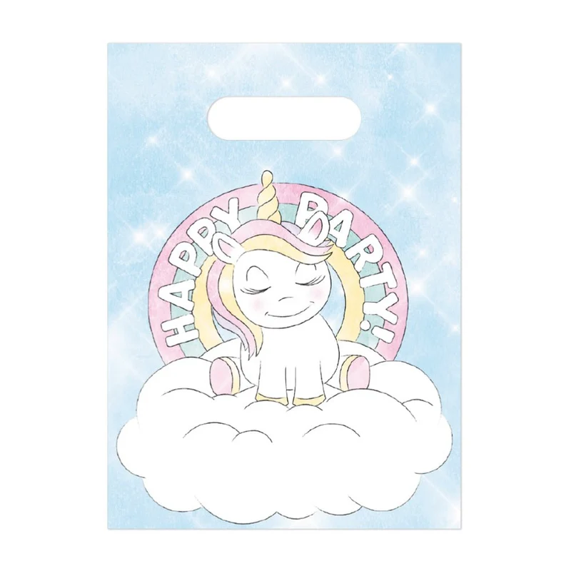 Unicorn Uitdeelzakjes Happy Birthday 6st