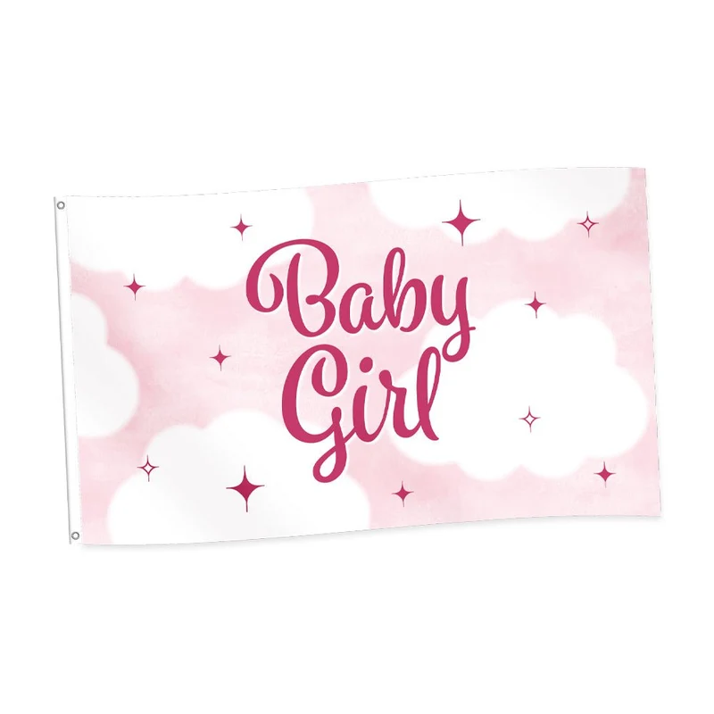 Roze Vlag Baby Girl 1,5m