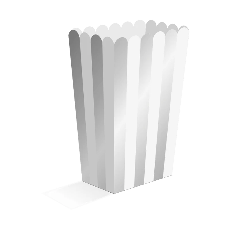 Zilveren Popcorn Bakjes 13,5cm 8st