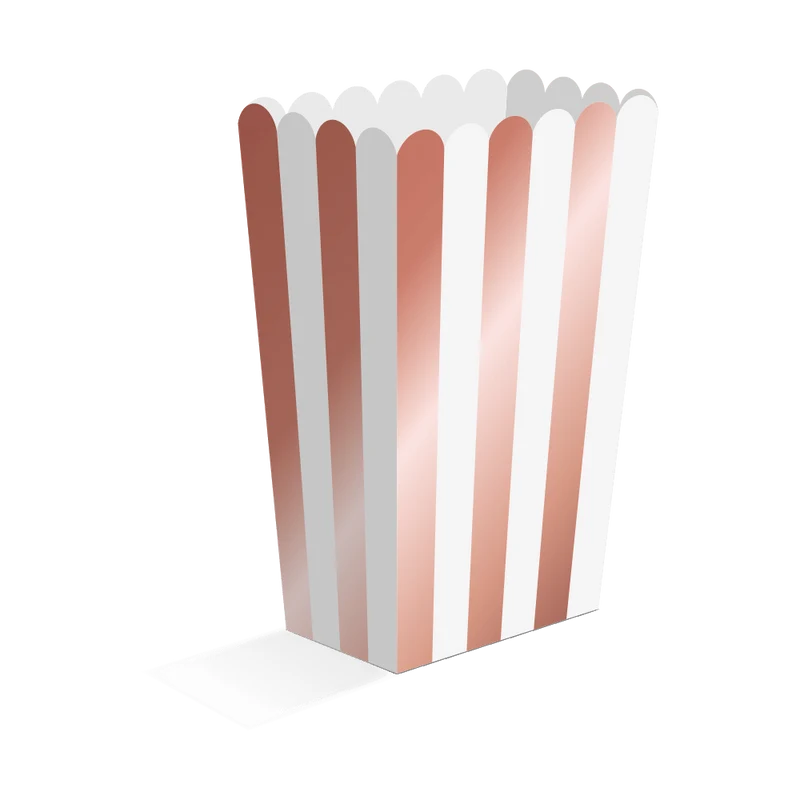 Rose Gouden Popcorn Bakjes 13,5cm 8st