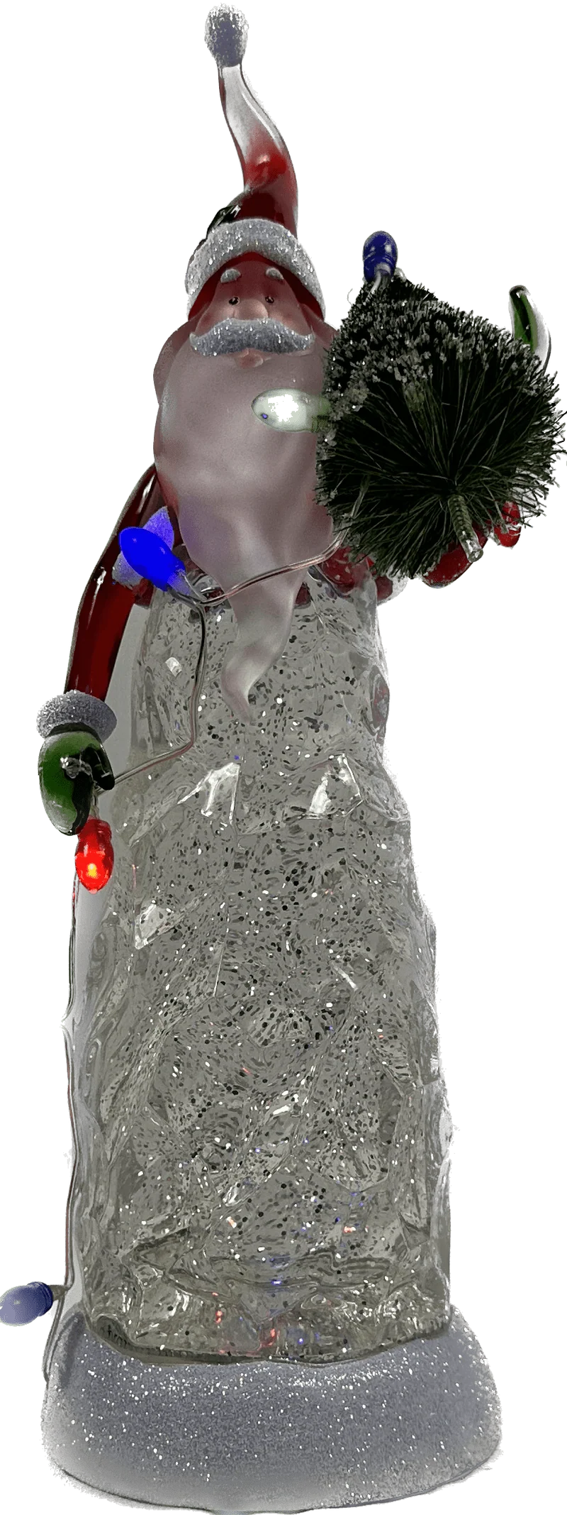 Verlichte Kerstman met Water Sneeuwvulling