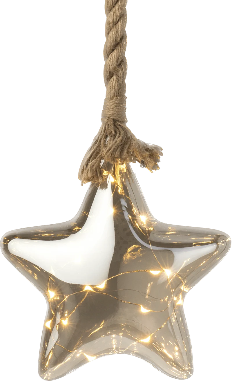 Verlichte Kerst ster indoor