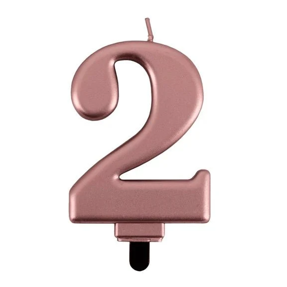 2 Jaar Kaars Rose Goud