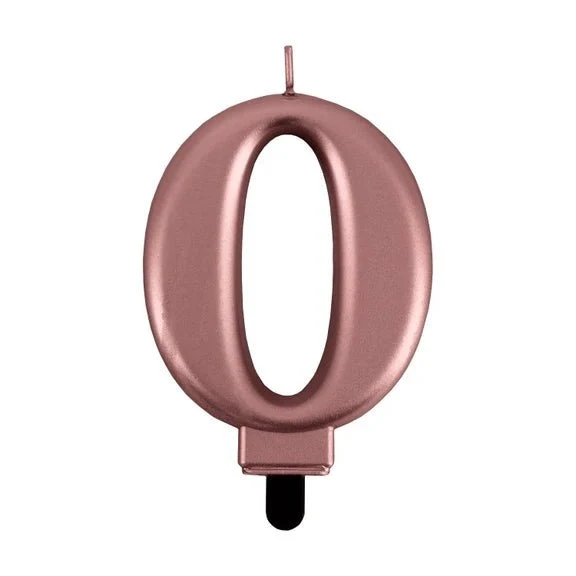 0 Jaar Kaars Rose Goud