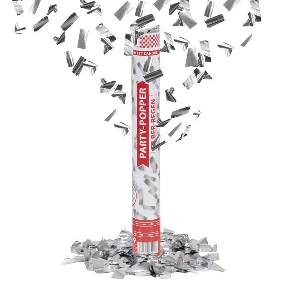 Zilveren Confetti Kanon 40cm