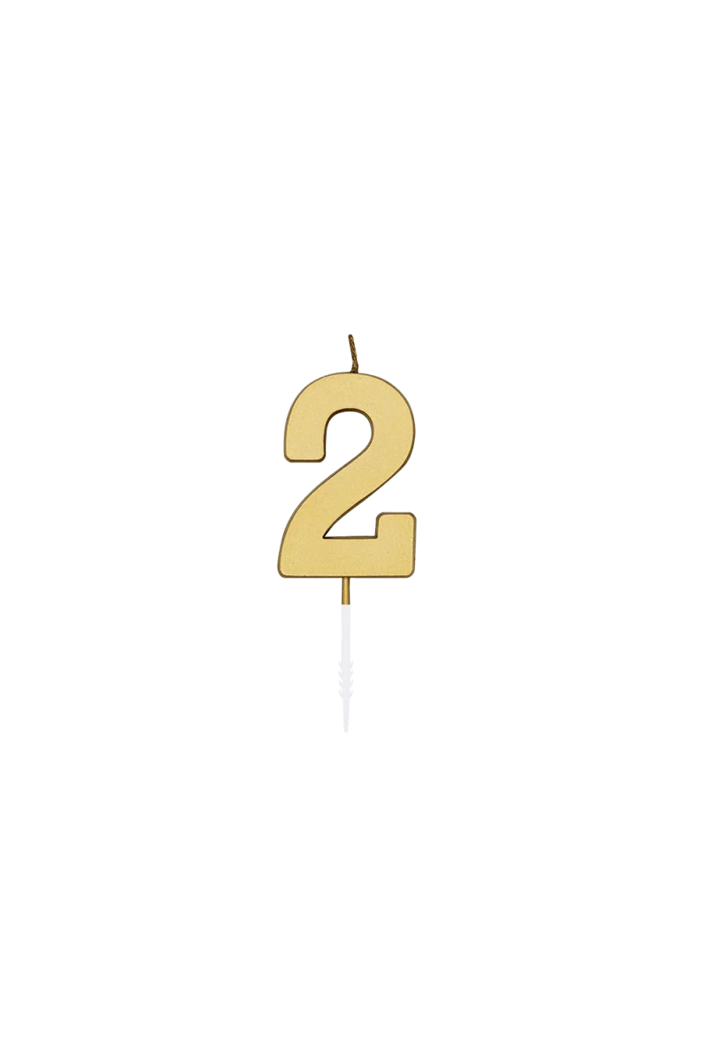2 Kaars Goud Metallic 4,5cm