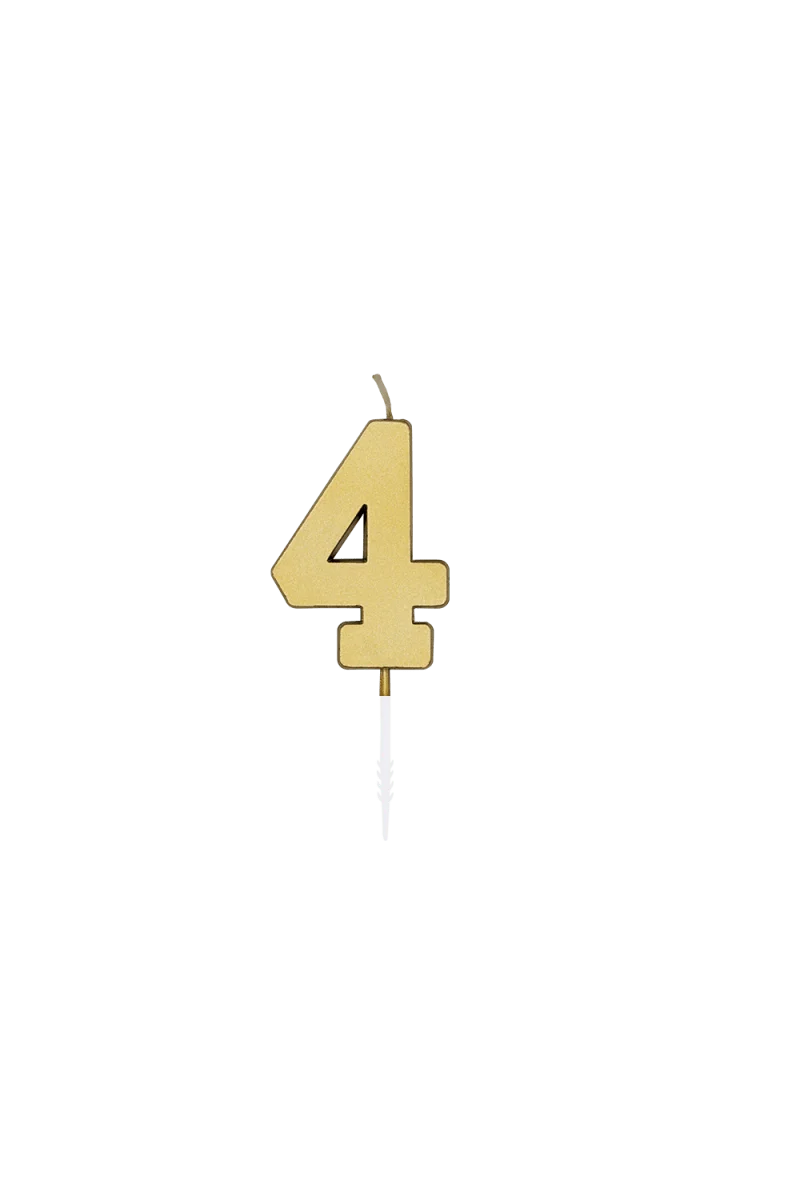 4 Kaars Goud Metallic 4,5cm