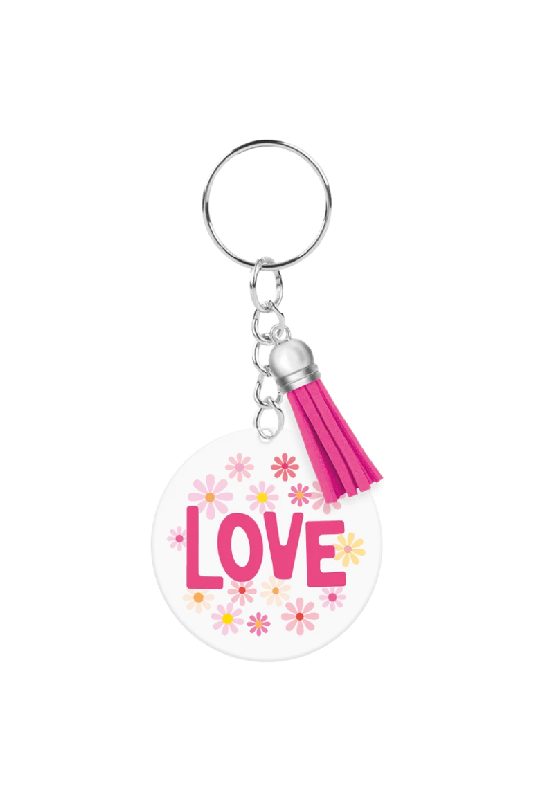 Acryl sleutelhanger Love