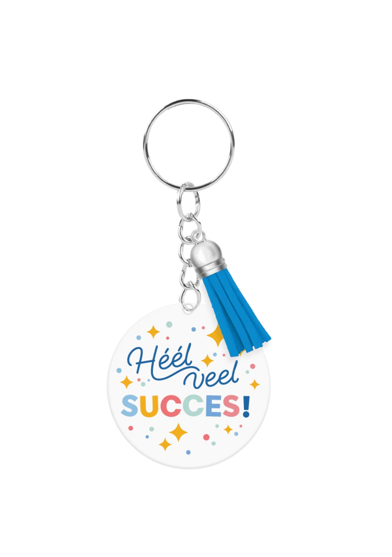 Acryl sleutelhanger Veel succes