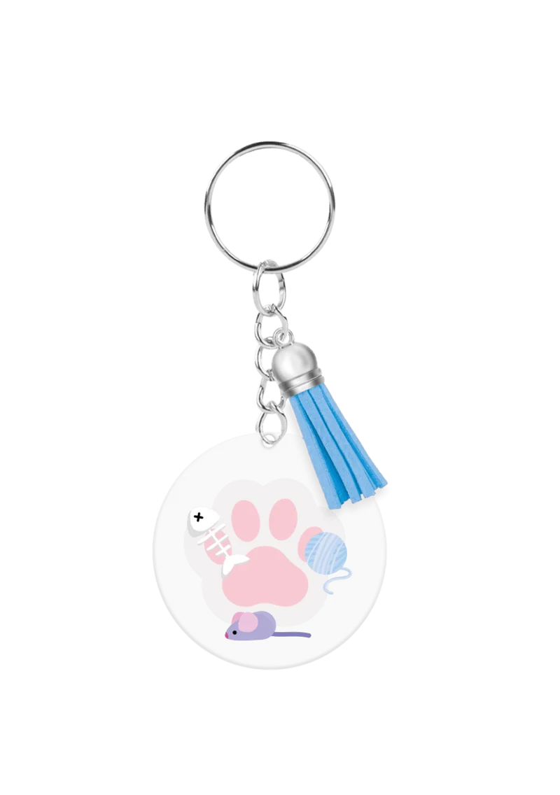 Acryl sleutelhanger Kat