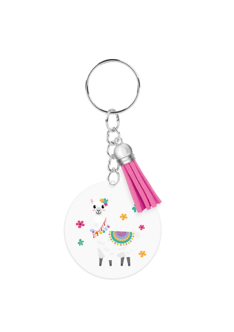Acryl sleutelhanger Alpaca