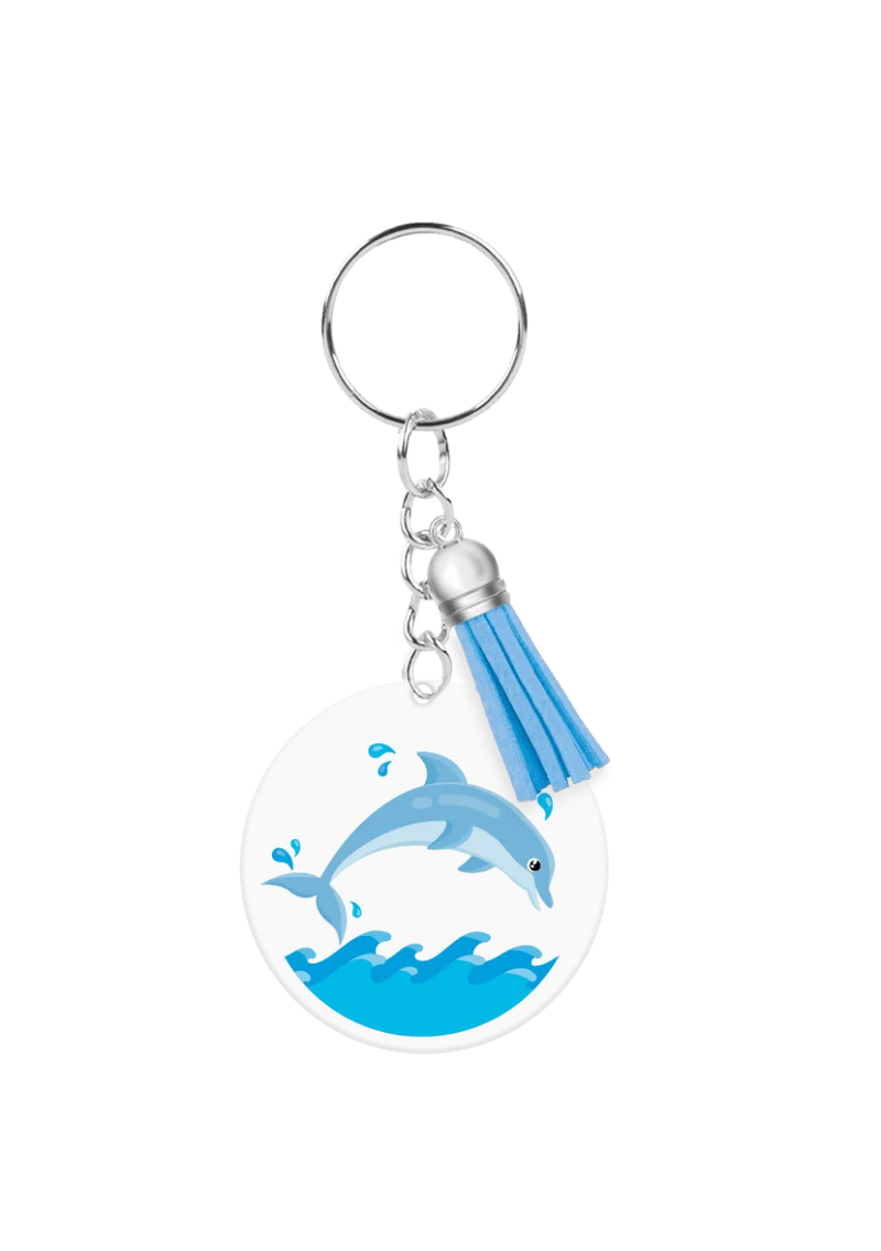 Acryl Sleutelhanger Dolfijn