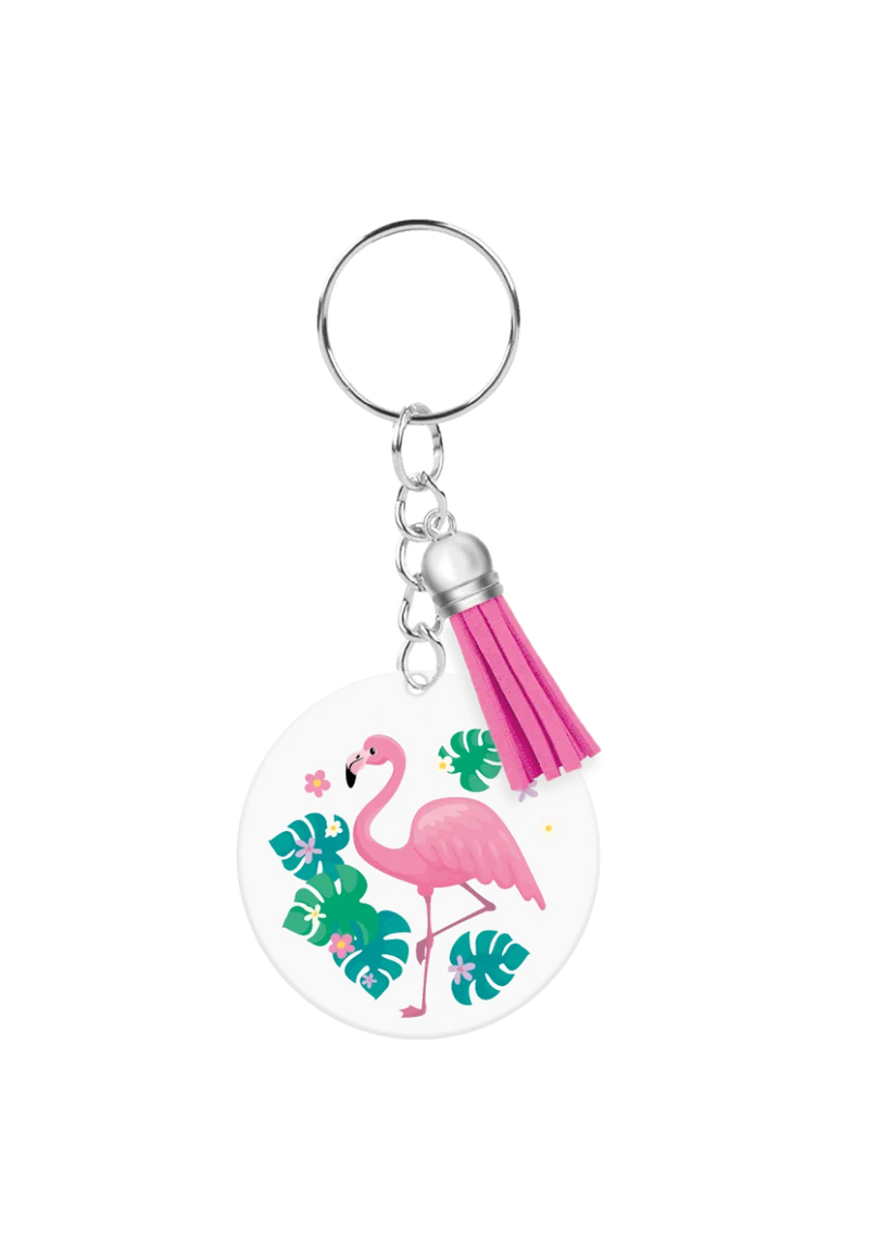 Acryl Sleutelhanger Flamingo