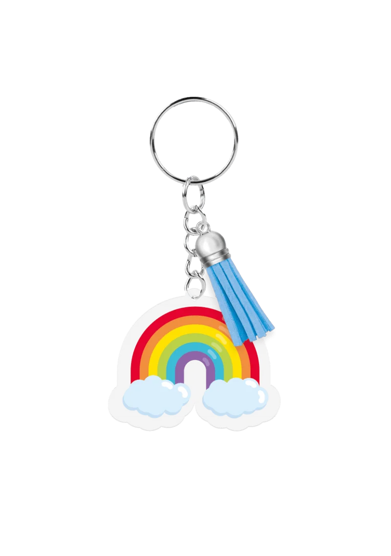 Acryl Sleutelhanger Regenboog