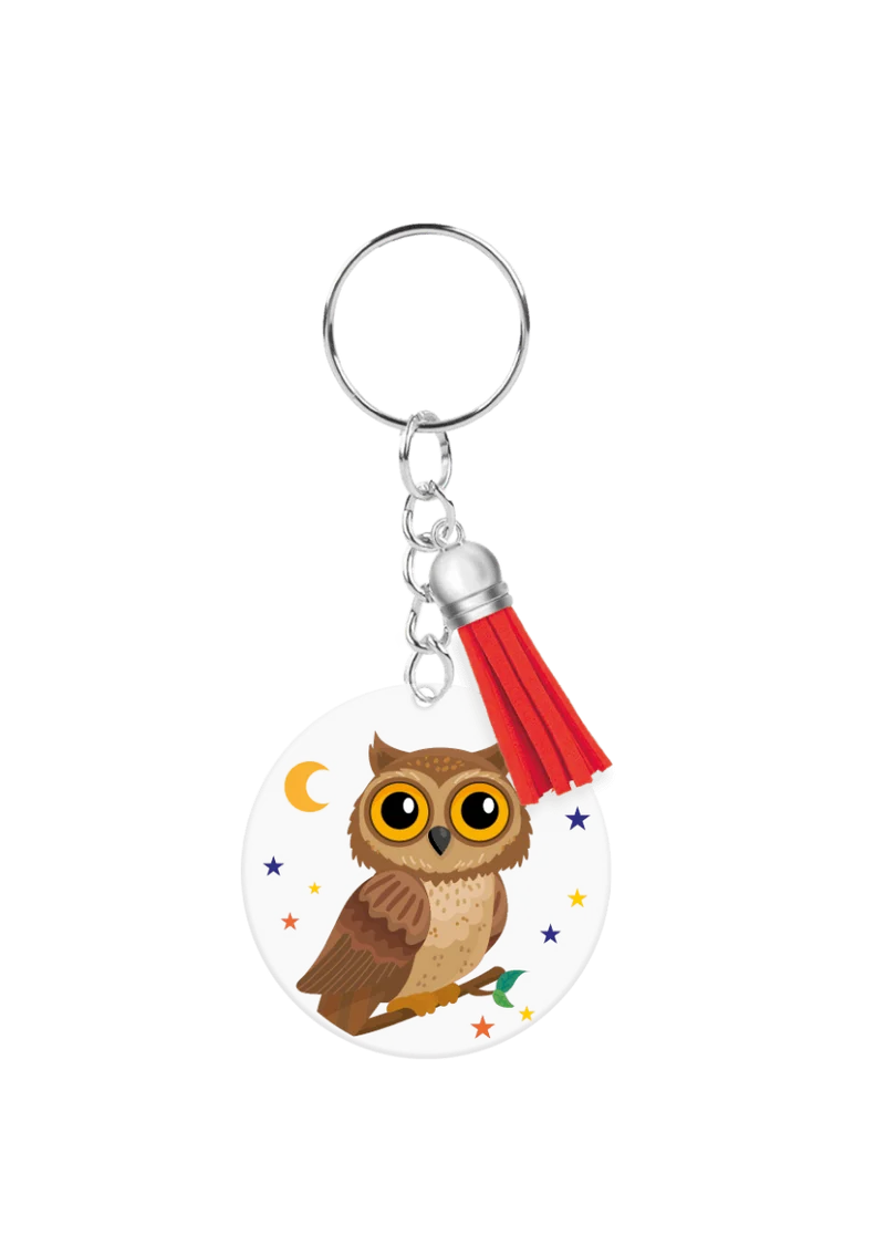 Acryl Sleutelhanger Uil