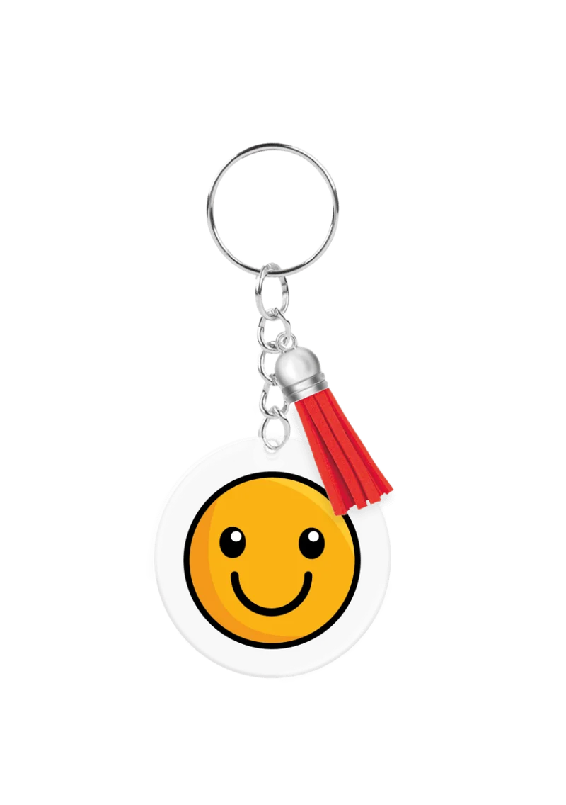 Acryl Sleutelhanger Smiley