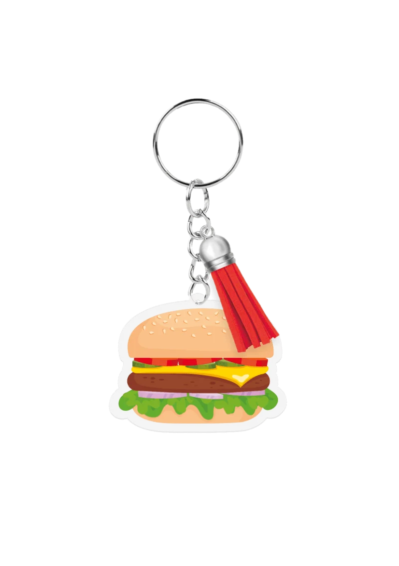 Acryl Sleutelhanger Hamburger