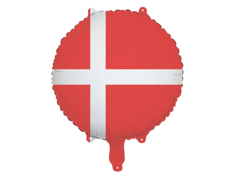 Helium Ballon Deense Vlag 45cm Leeg