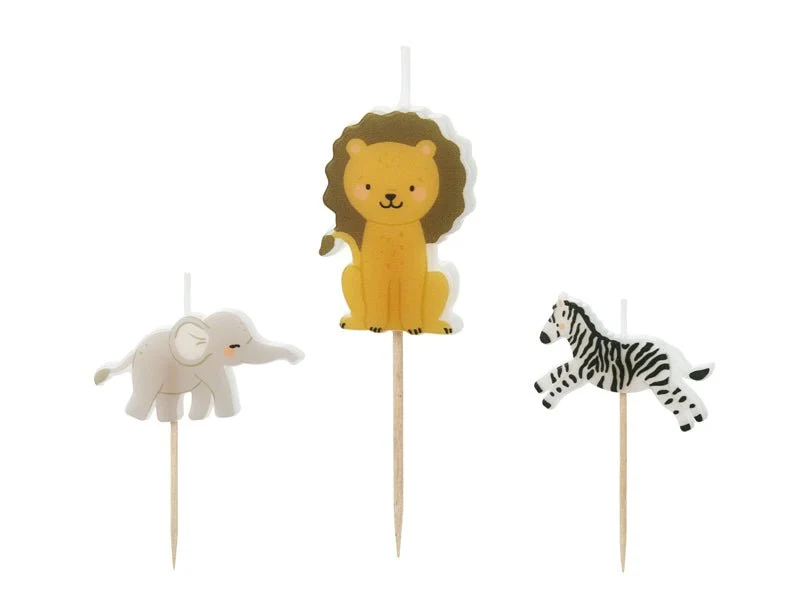 Safari Kaarsen 4,2cm 3 delig