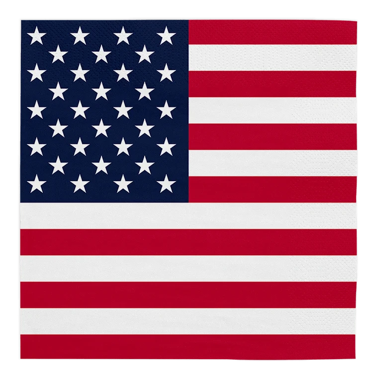 Amerika Servetten 3 Laags 33cm 20st