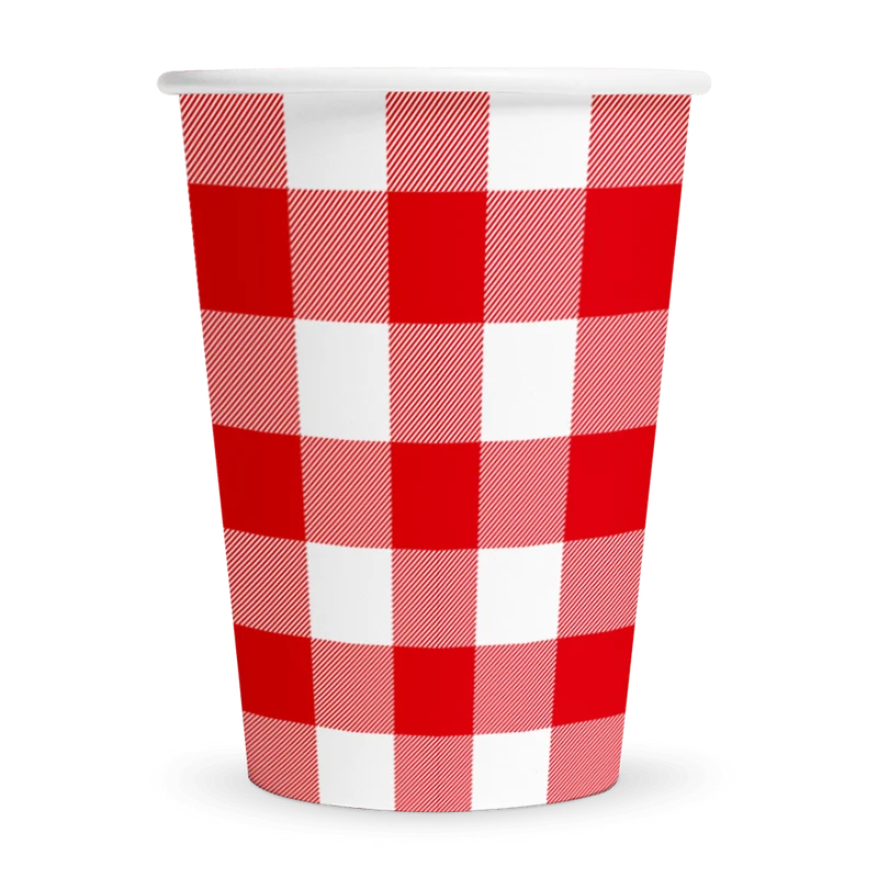 Picknick Bekers Geruit 210ml 8st
